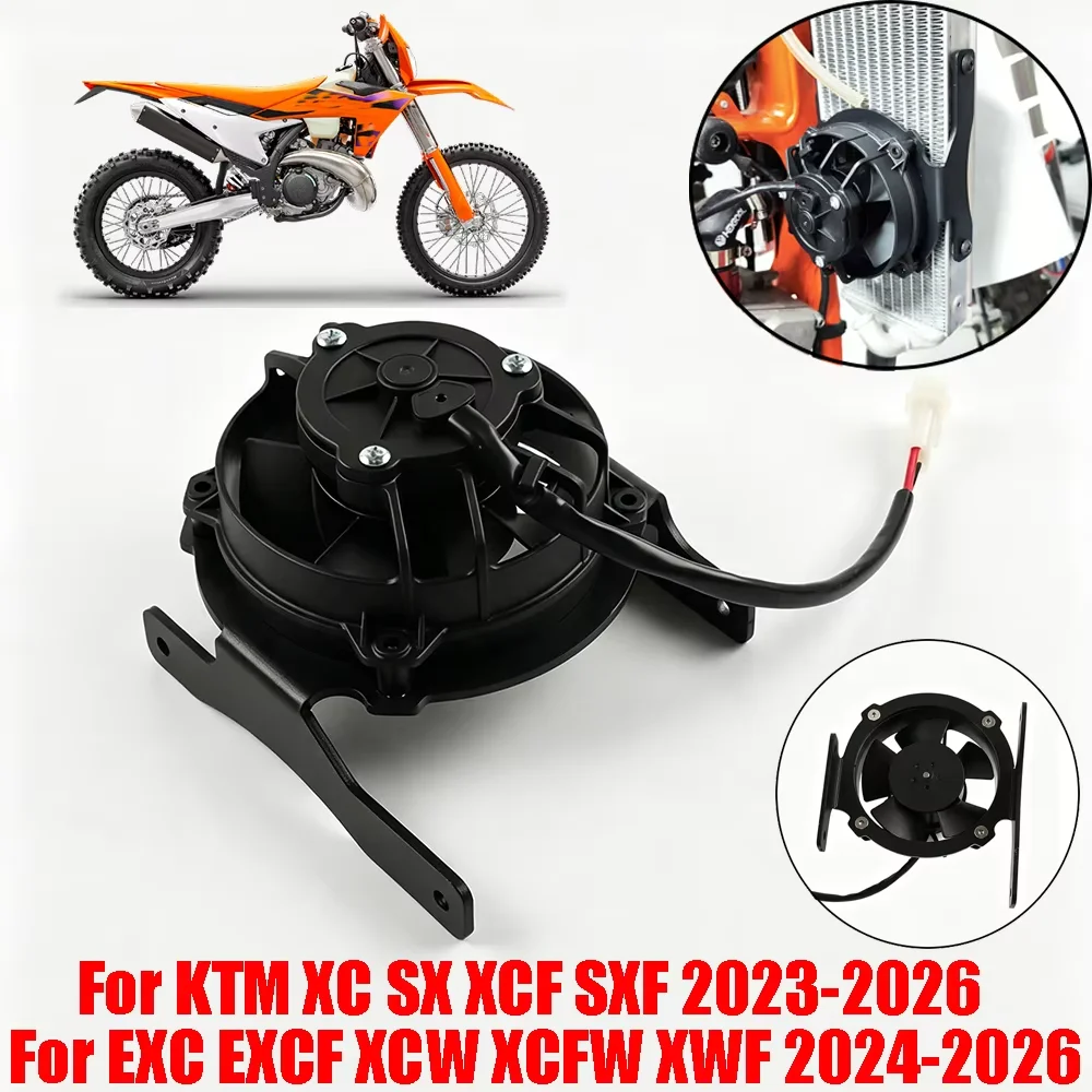 2024 2025 2026 For KTM EXC EXCF XCW XCFW XWF XC SX XCF SXF Motorcycle Accessories Electric Cooling Radiator Fan Kit Strong Wind