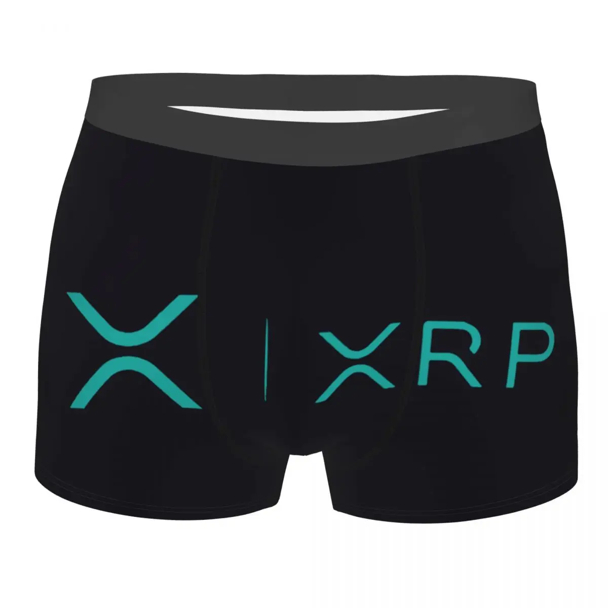 Men Xrp Ripple  Teal Logo Cryptocurrency Underwear Block Chain Humor Boxer Briefs Shorts Panties Male Underpants Plus Size