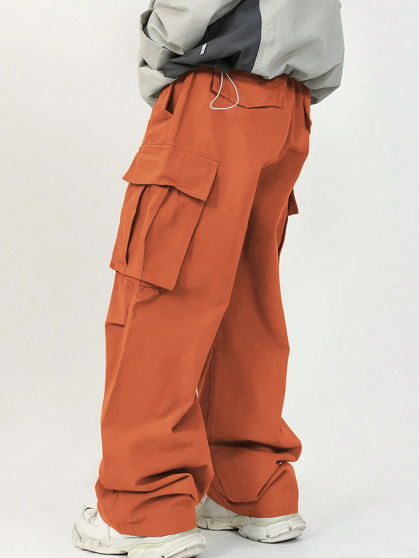 3D Pockets, Street-styling Workwear, Trendy Functional Lacing, Loose-fitting Casual Pants, Men's Straight-cut Fashion