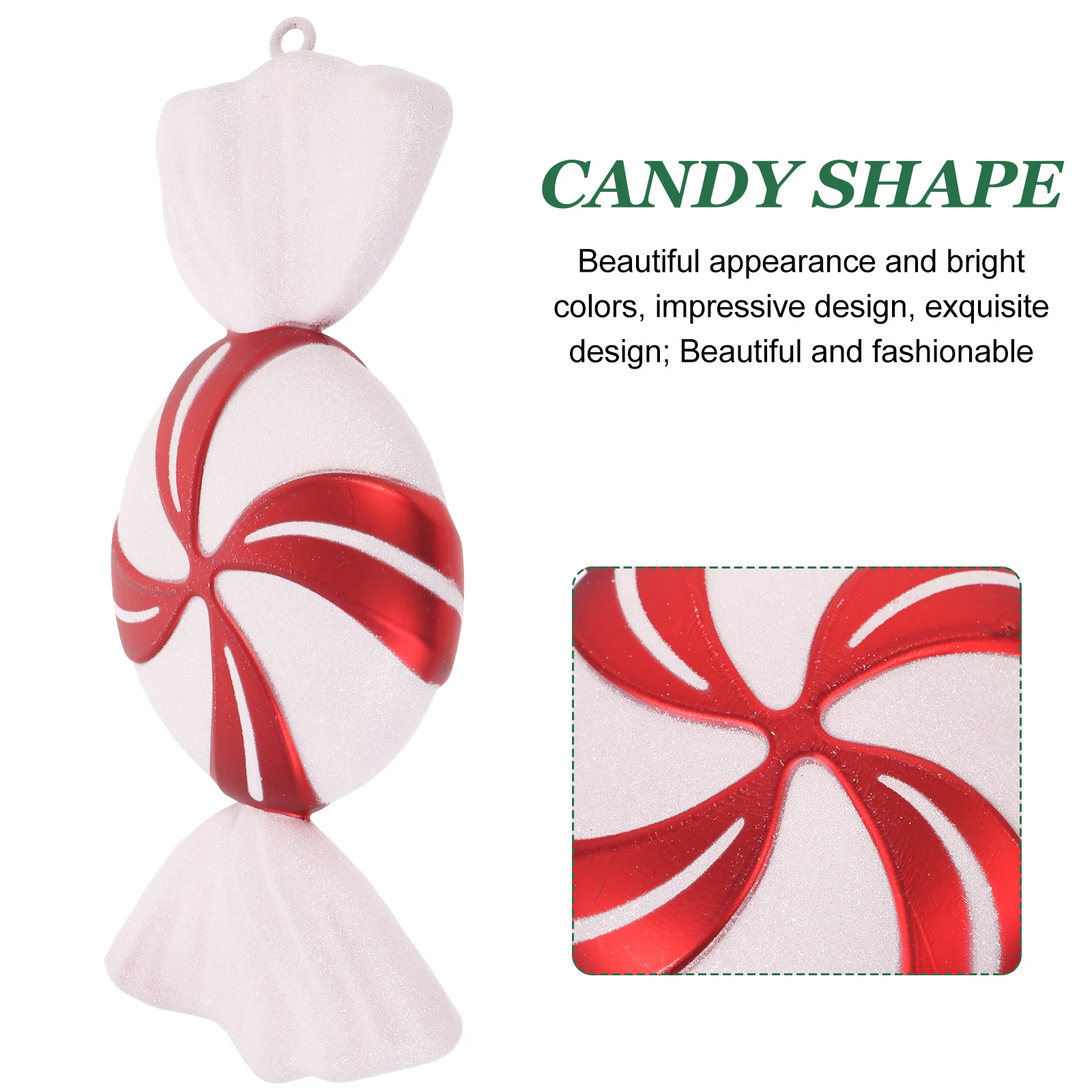 

Christmas Candy Ornament Pendant Lightweight Plastic Hanging Decor For Tree Home Window Door Xmas Wall Decoration Wind
