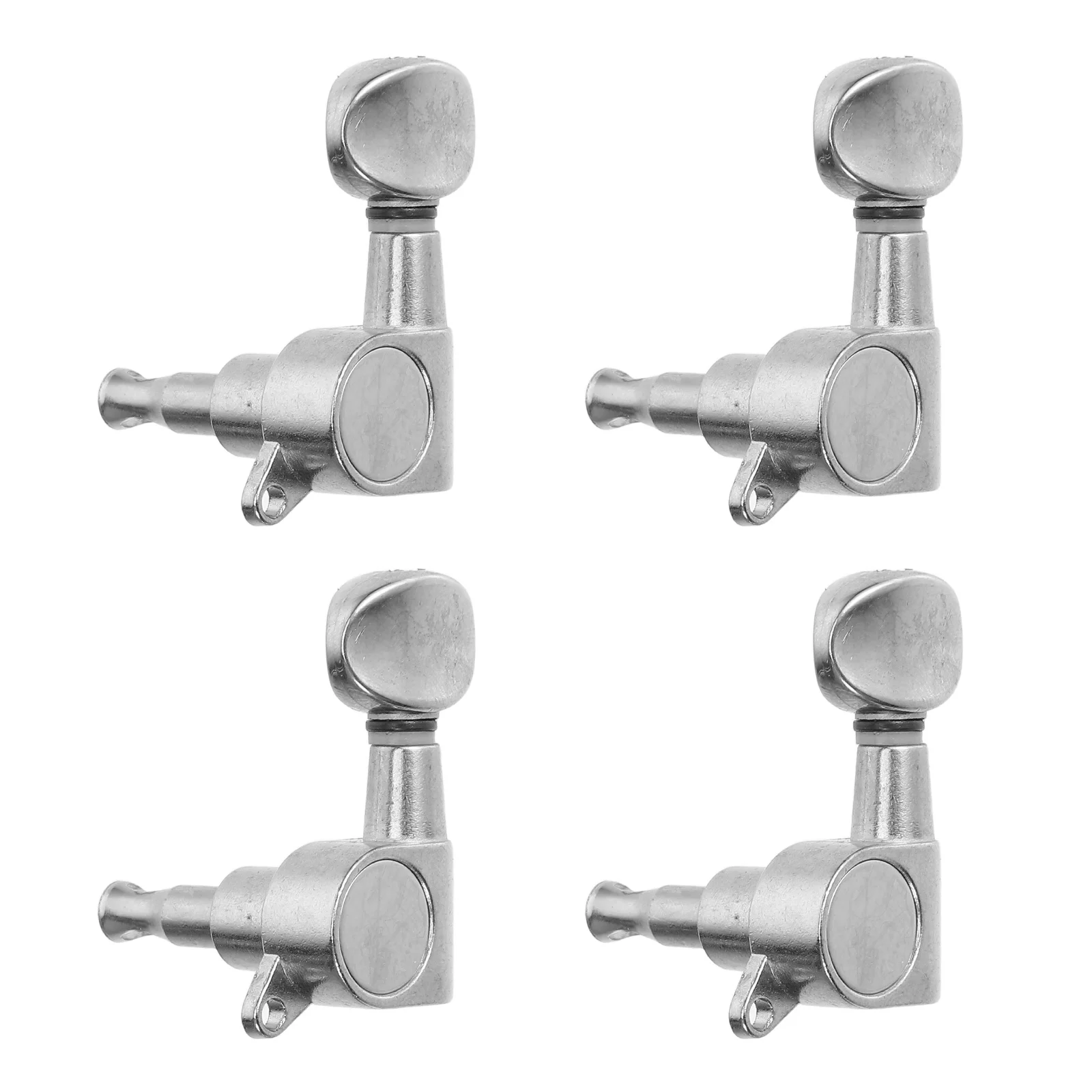 

4 Pcs Knobs Tuning Keys Ukulele Head Accessories Pegs Parts Machine Heads Silver Guitar Sealed
