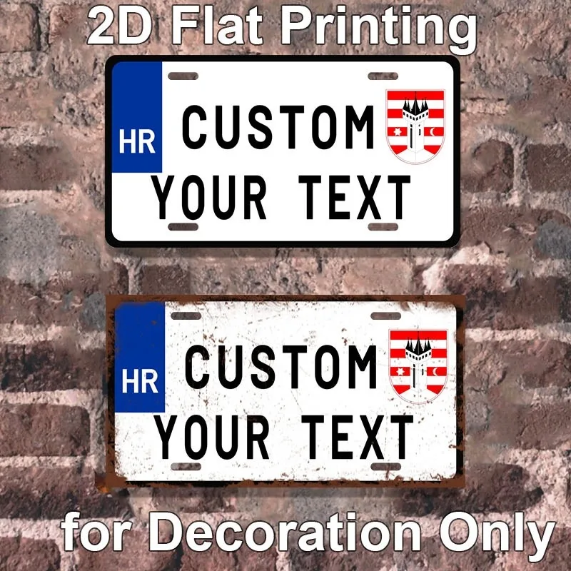 

Custom Original/Rust Style Aluminum Alloy Plate - Durable Stylish Holder for Exterior Accessories & Car Decoration