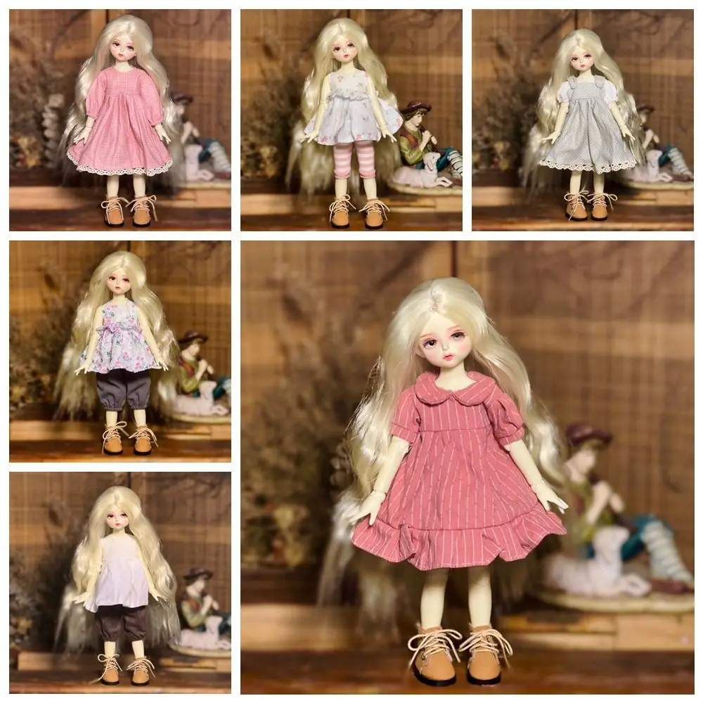 Acessórios de brinquedo roupas de boneca bjd roupa de brinquedo olhos 3d simulado olho dobradiça boneca vestido diy roupas vestir-se articulações removíveis boneca