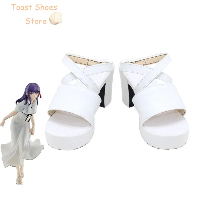 Game Fate Stay Night Matou Sakura Cosplay Shoes PU Leather Shoes Halloween Carnival Boots Cosplay Props Costume Prop