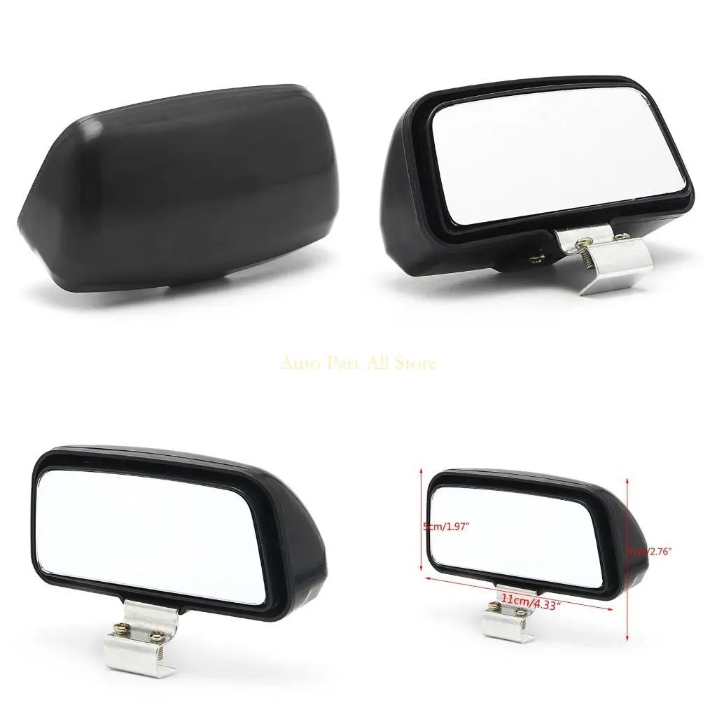 

J0MA 1 Pc Car Truck Unversal Adjustable Wide Mirror Rear View Blind Spot 11x7cm