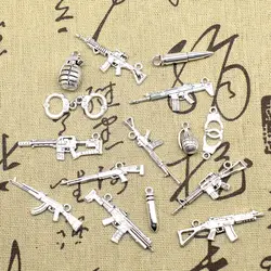 Charm For Making Jewelry Machine Gun Bullets Vintage Pendant Girls Craft