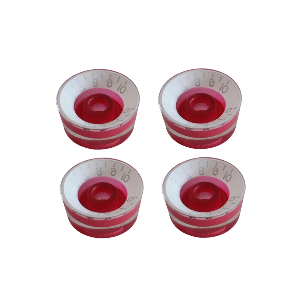 

4pcs Gd20 Plastic Effect Pedal Control Amplifier Knobs For Electric Bass Replacement Red White Durable High Quality Guitar Amp