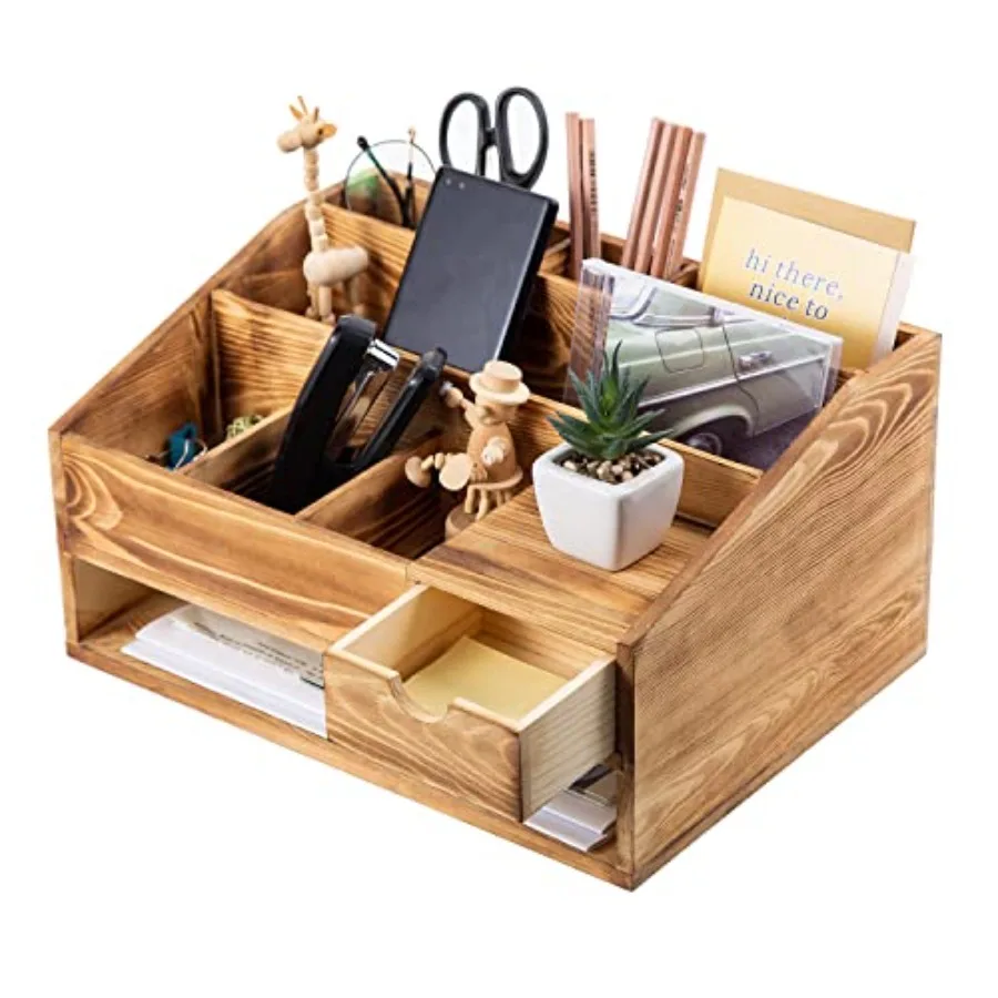 

Wood Desk Drawer Organizers with File Organizer Pen holder Decor combo for Desk Organization, Office Desks, Home can arrange ca