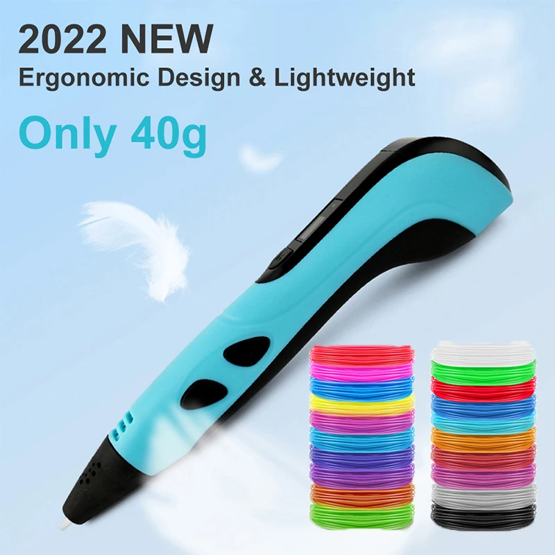 

NEW 3D Printing Pen with PLA 9M/200MFilament 3d Pen Set for Kids Chidren Birthday Christmas Creative DIY Gift LCD Display
