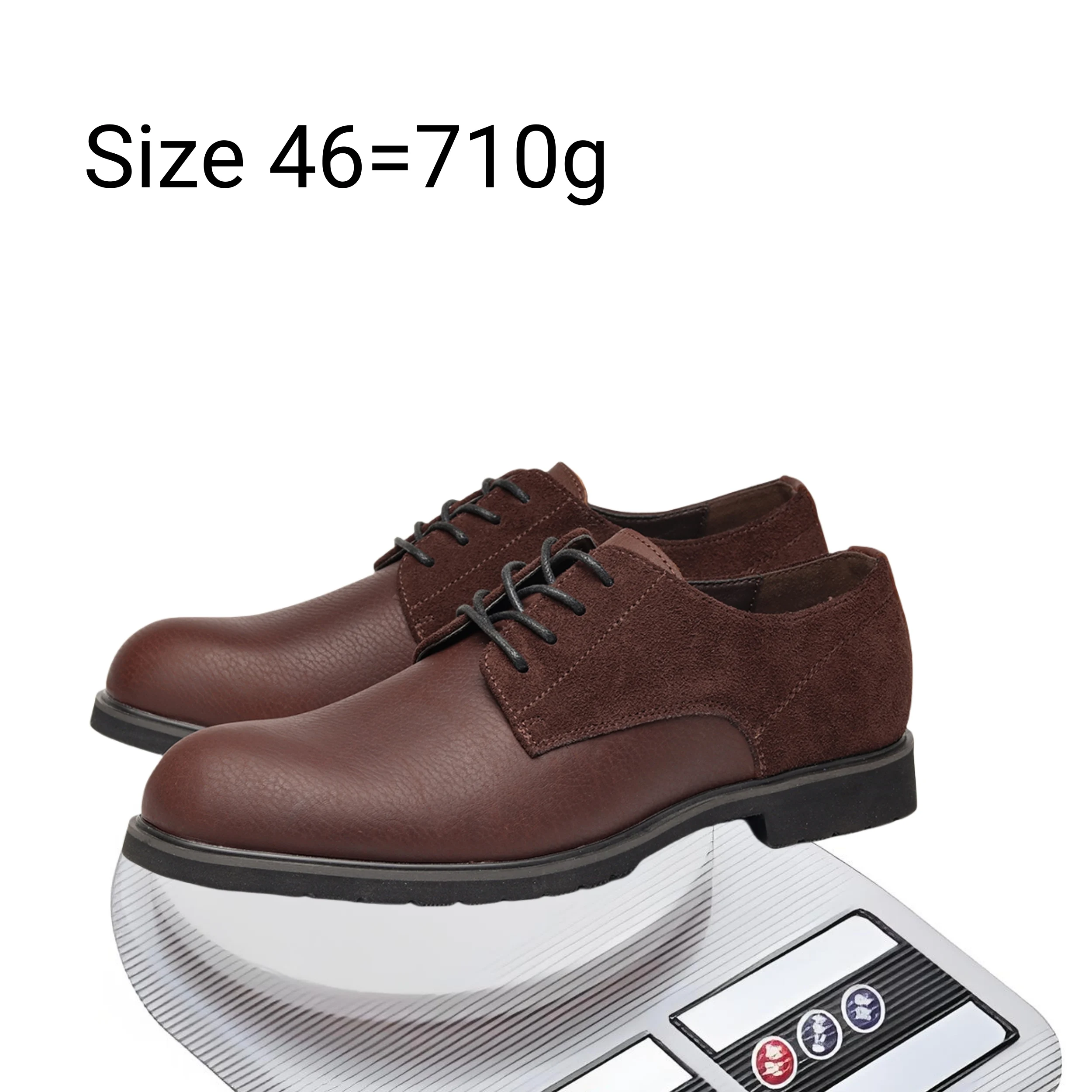 Genuine Leather Men Derby Shoes Thick Sole Men Casual shoes Men Leather Shoes