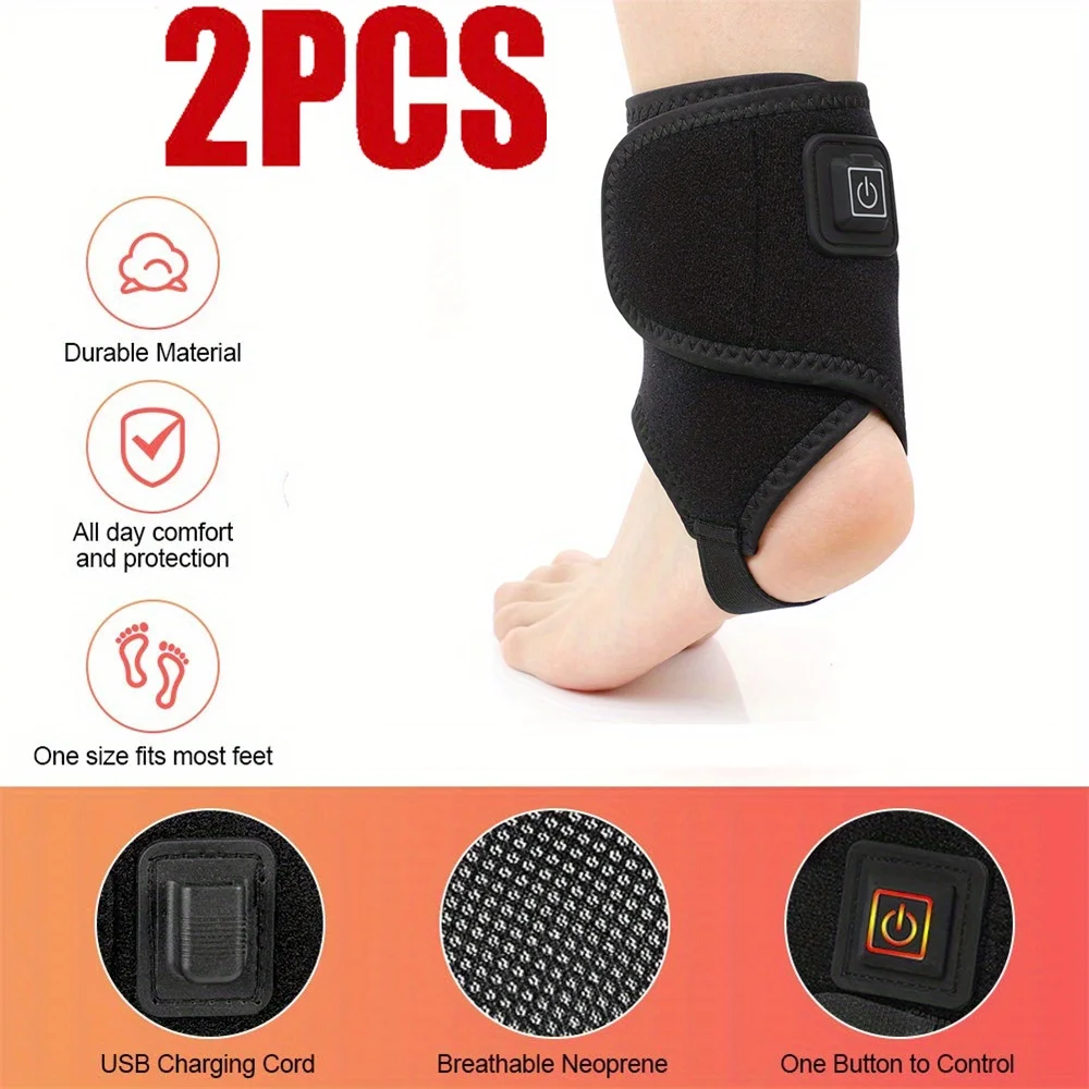 

2PCS heated wrist guard, 3-level temperature heated wrist guard for men, sports hot compress wrist guard