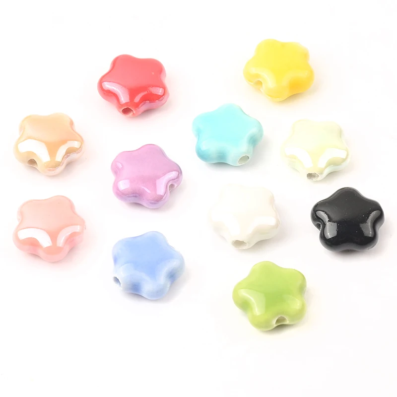 15mm Colorful Little Starfish Shape Ceramic Beads For DIY Bracelet Necklaces Jewelry Making Charm Beads Accessories