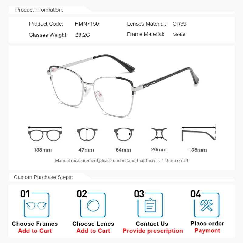 CLLOIO Women Anti Blue Light Reading glasses Street Fashion Cat eye Frame Color Photochromic Myopia Prescription Optical Glasses - Image 6