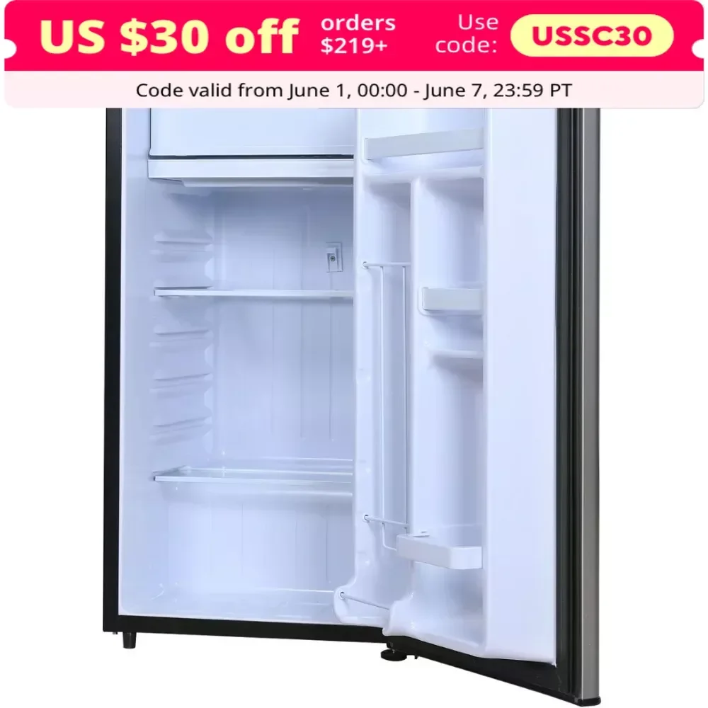 

Refrigerator, Platinum Series Retro 3.2 Cu. Ft. Compact Fridge - Stainless with Chrome Trim - Stainless/Chrome Trim