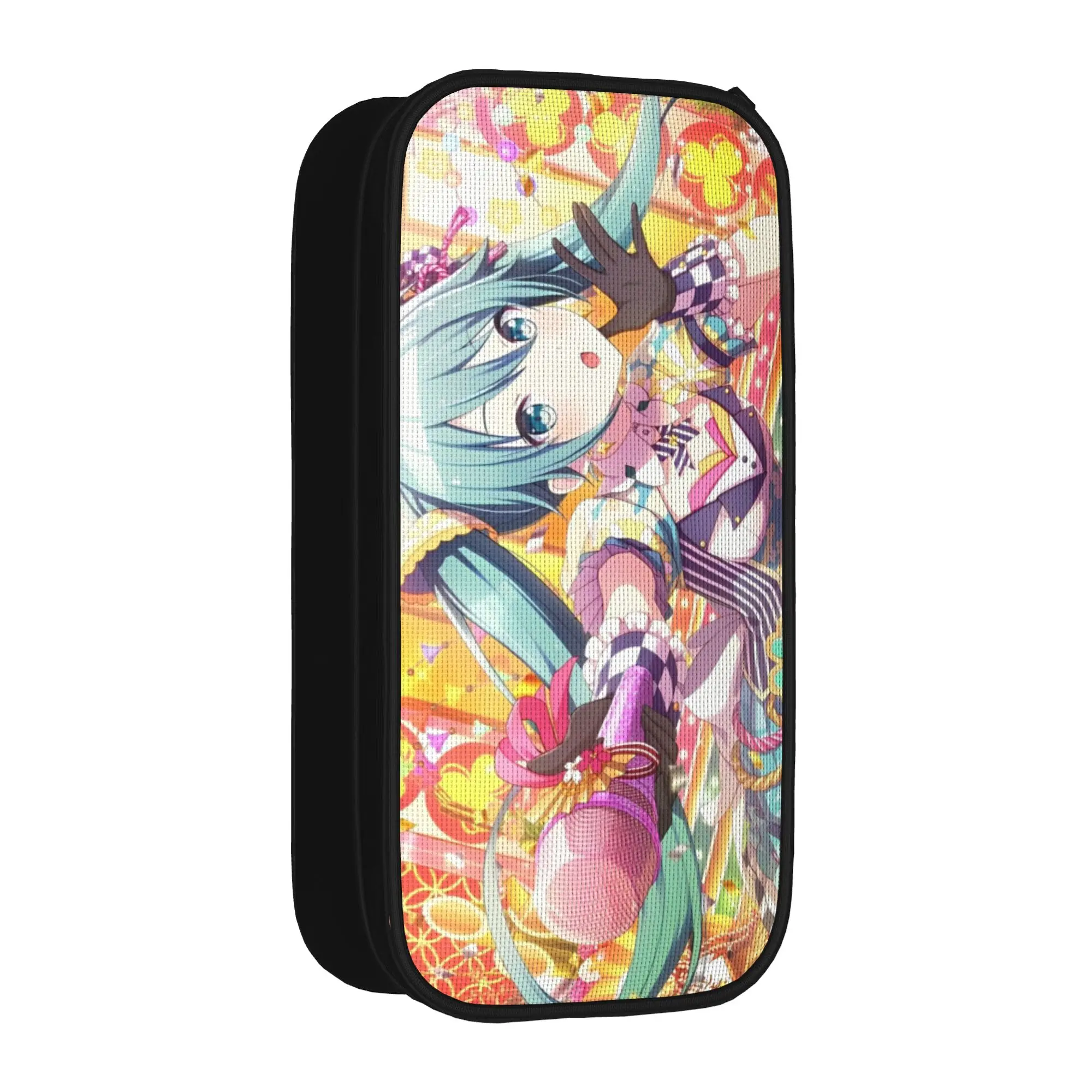 

Lovely Hatsune Miku Pencil Case Project Sekai Pencil Pouch for Girl Boy Large Storage Bags Students School Zipper Stationery