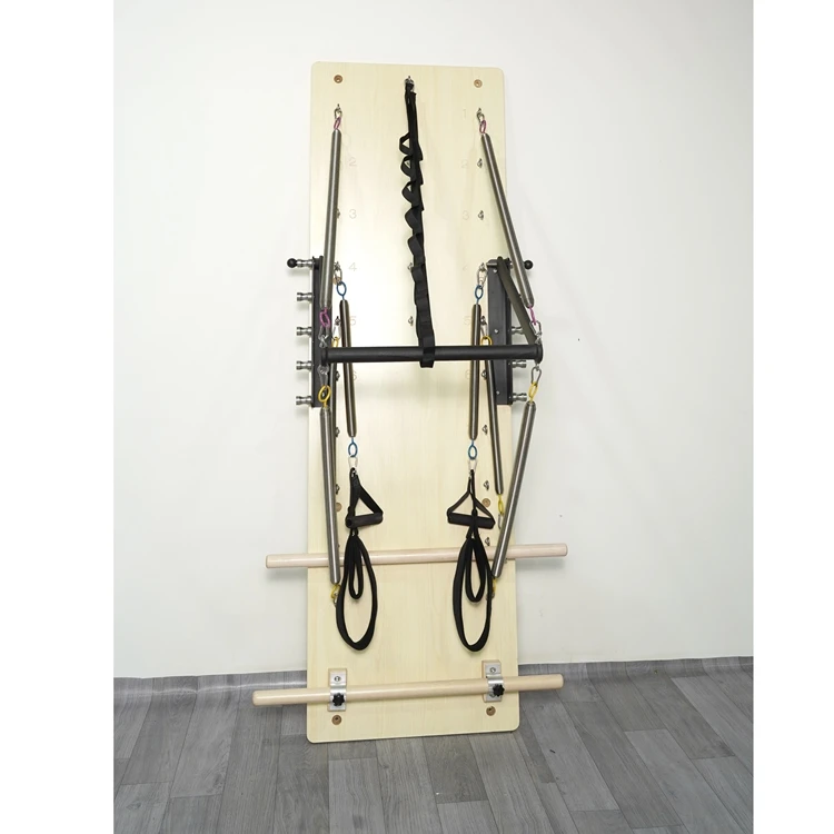 Professional Pilates Wall Mount Unit with Springs & Straps Space-Saving Pilates Equipment for Home Studio