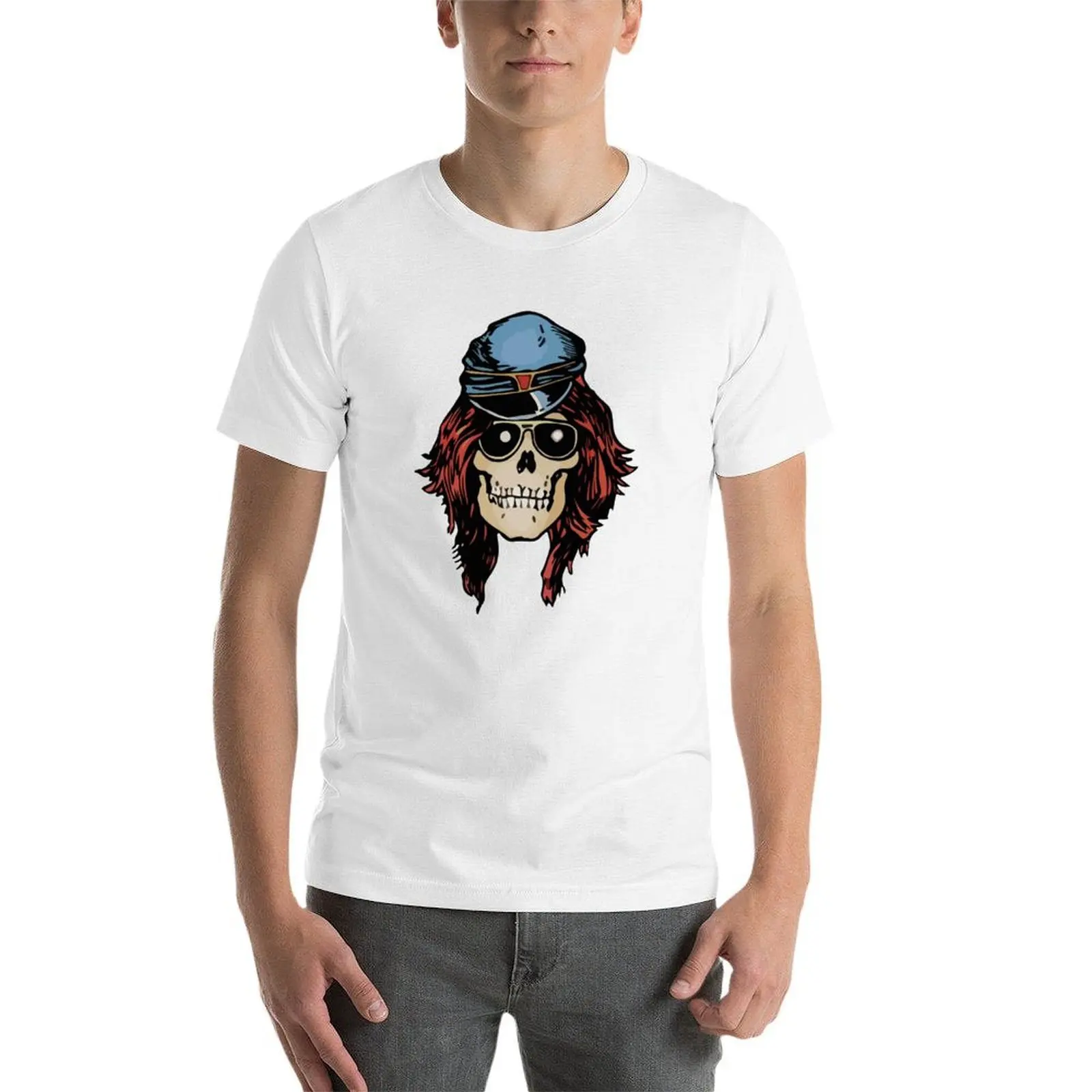 تي شيرت Axl (Guns N' Roses) تي شيرت قطني 100% تي شيرت رجالي للرجال تي شيرت أنيمي غير رسمي تي شيرت