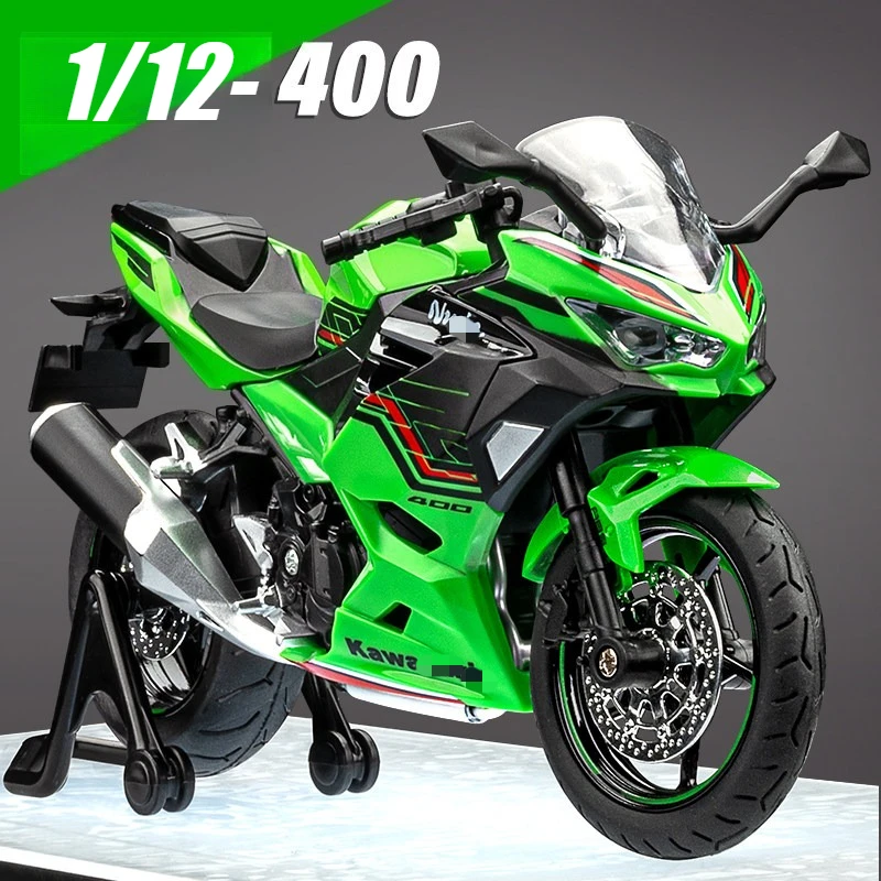 

1:12 400 Motorcycle High Simulation Diecast Metal Alloy Model car Sound Light Collection Kids Toy Gifts