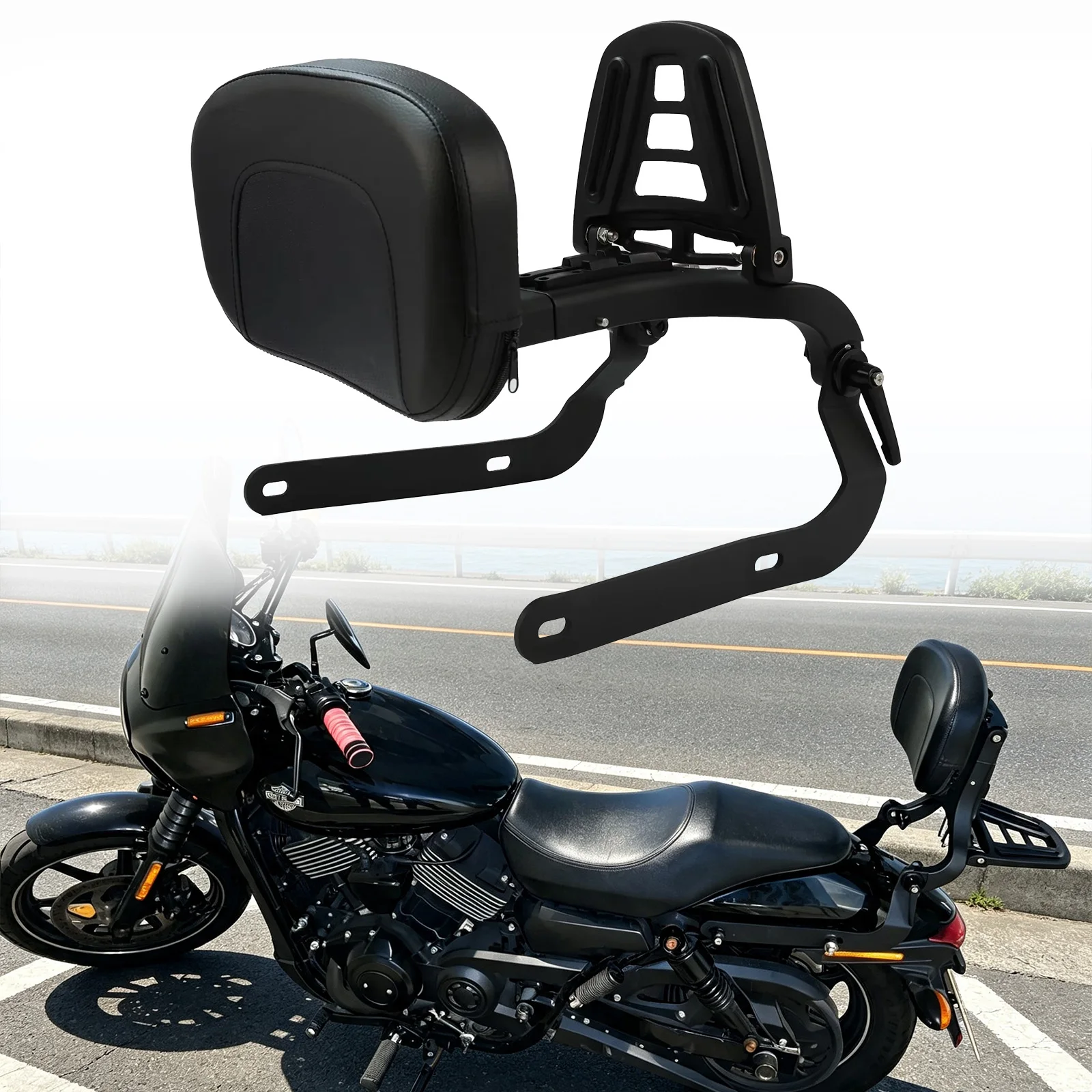 For Harley Street 750 Street 500 XG750 XG500 2014-2020 Multi Purpose Adjustable Motorcycle Rear Backrest Sissy Bar