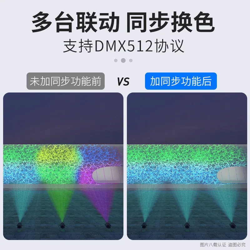 مصباح نمط المياه، مصباح الإسقاط الإسقاط الأرضي الديناميكي في الهواء الطلق #5