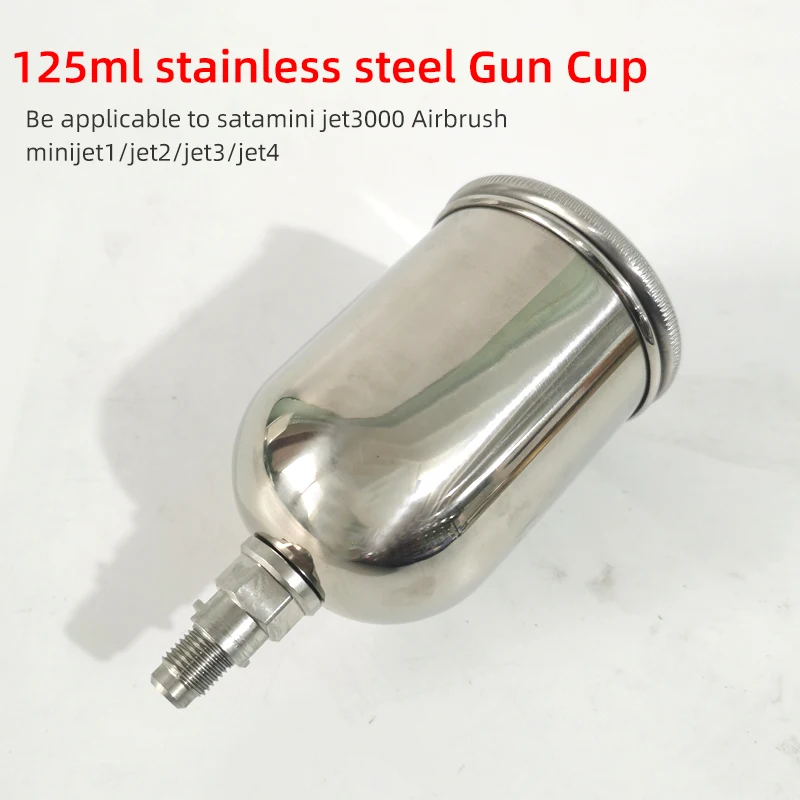Suitable for SATA  3000B Jet 1 2 3 4   Paint Spray Gun Pot 125Ml Air Spray Gun Tank Spray Gun Cup  Airbrush Replacement Pot