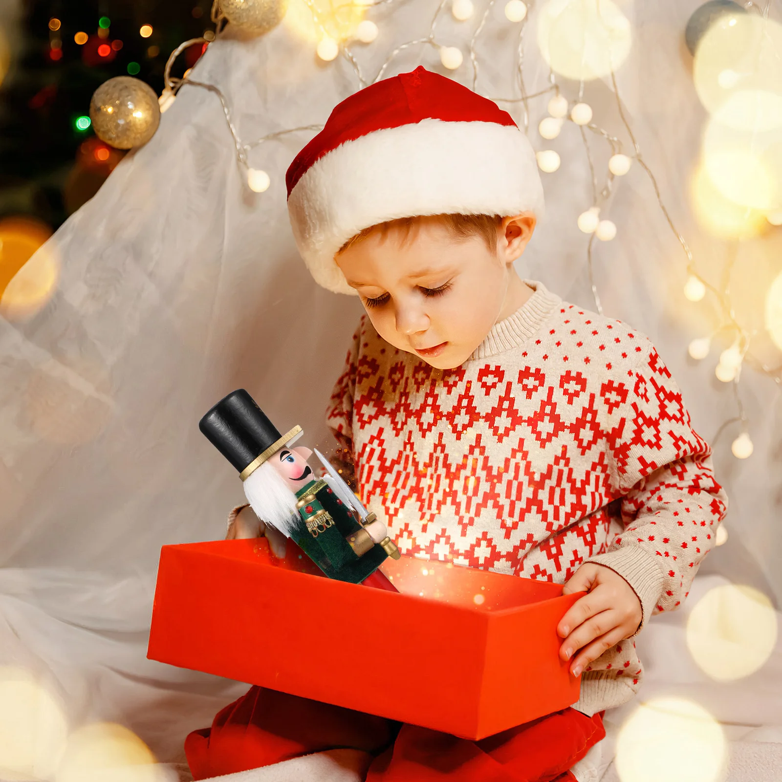 

1pc Nutcracker Decor Delicate Modeling Desktop Ornament For Home Office Indoor Decorative Figure Puppet Adornment