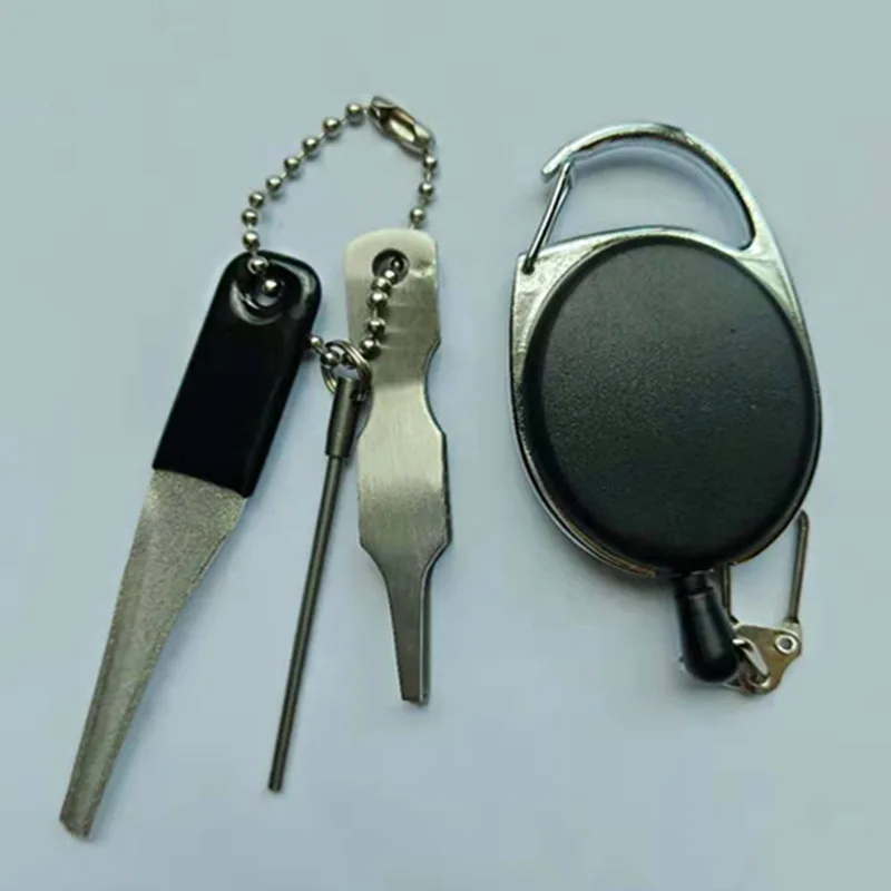 1 قطعة حلقة مزدوجة صغيرة الفم الدائري أدوات حلقة صغيرة حلقة فتاحة الفولاذ المقاوم للصدأ كماشة يطير الصيد الطعم مينو الترتر مع كوكيد