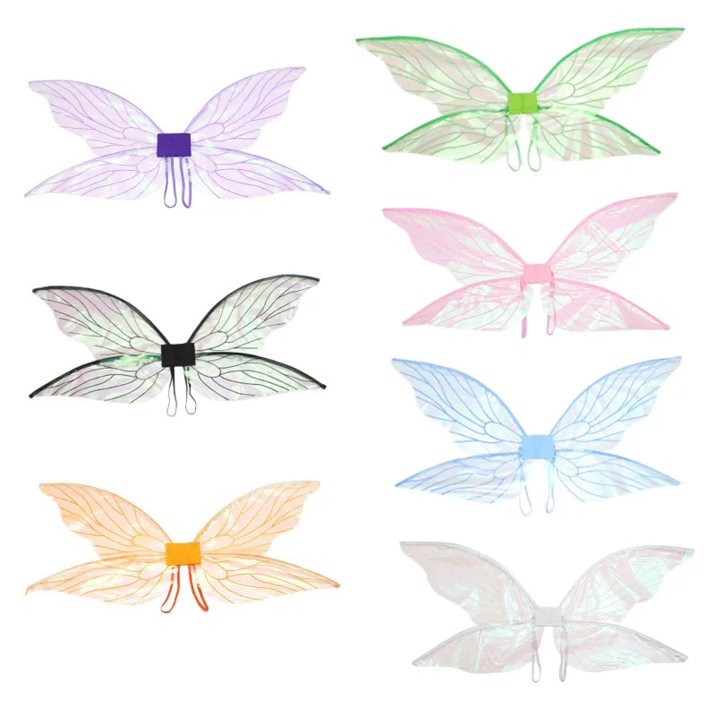 Cosplay Props Girl Princess Butterfly Wings Multicolor Organza Elf Angel Wing Role Play Fairy Wings Stage Performance