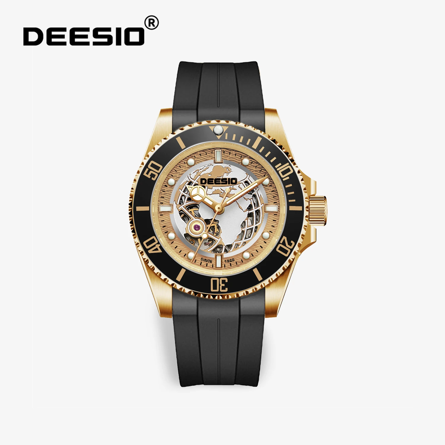 Deesio Neue männer Uhren Luxus Automatische Uhr Für Männer Mechanische 41mm Edelstahl Synthetische Saphir Leuchtende Wasserdicht