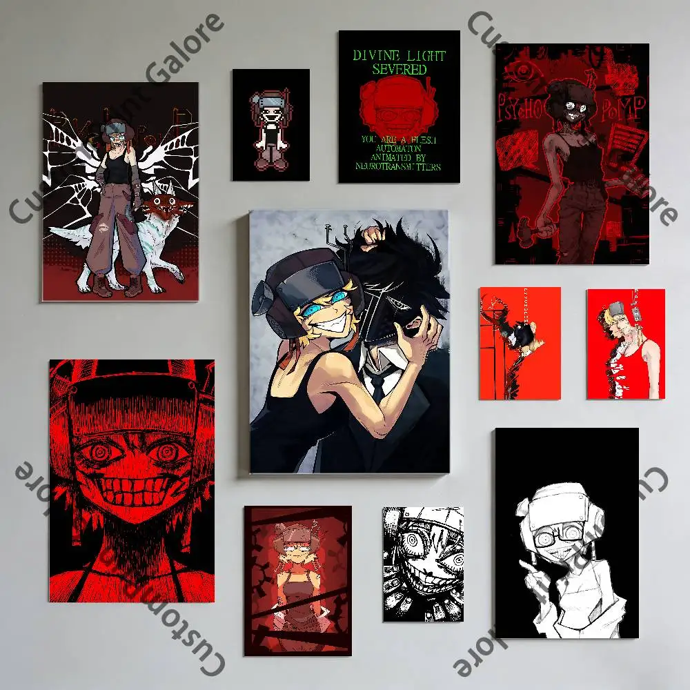 

V-Vena P-Psychopomp Game Anime Poster Sticker Popular Movie Game Character Art Painting for Dorm Decor Customizable
