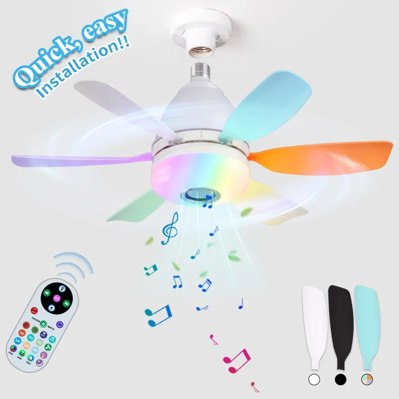 

New Fan Light Living Room Ceiling Fan Light Simple Modern Bedroom Led Fan Light