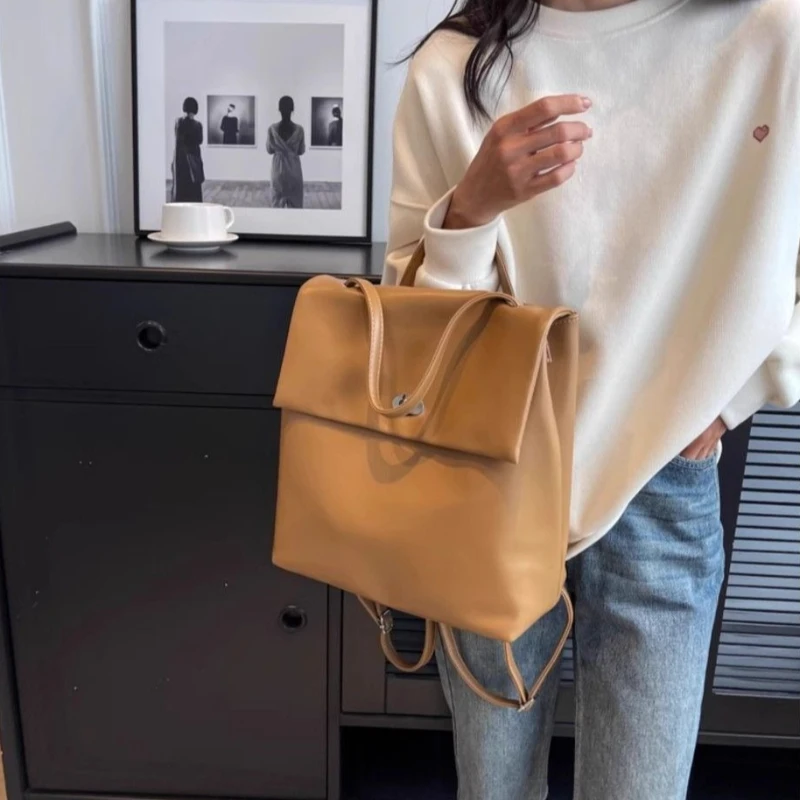 Black Backpack Temperament Commuter College Backpack Bag 2026 New Autumn  Winter Senior Foreign Style Going Out Schoolbag Women