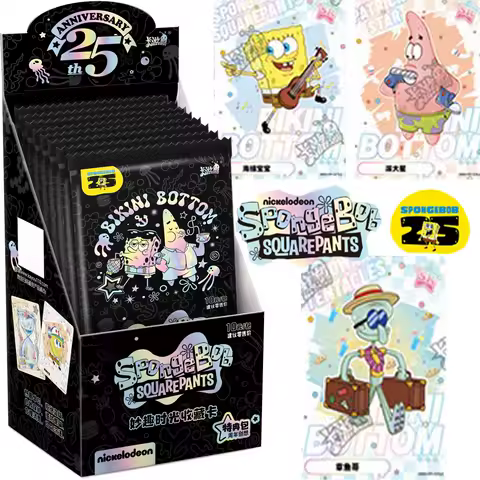 KAYOU SpongeBob SquarePants Card Squidward Tentacles Krabs Patrick Star Funny Versatile Expression Card Children Christmas Gifts