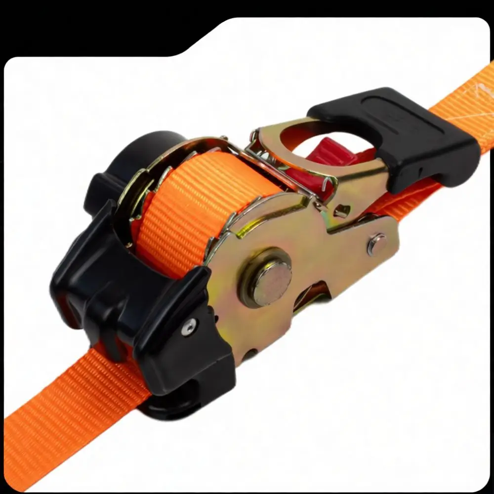 Durable Retractable Ratchet Lashing Belt Polyester Strap For Motorcycle Boat Truck Cargo Storage Tensioner