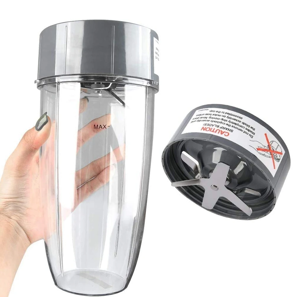 24OZ Cup and Extractor Blade Compatible for Nutribullet Pro 600W/900W Series Blender Accessories