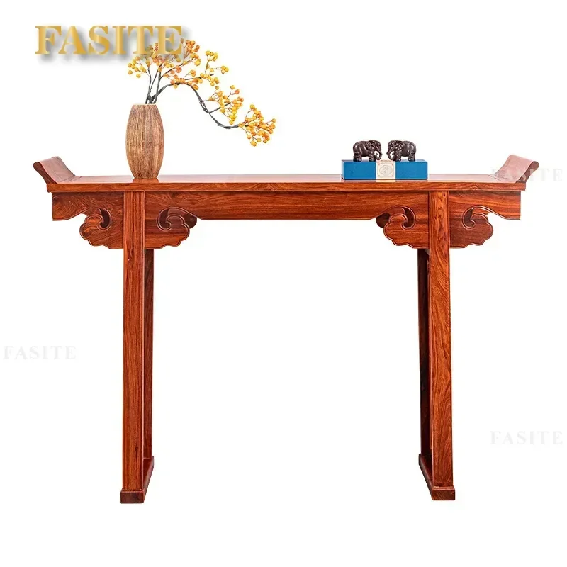 For New Chinese Style Solid Wood Mahogany Rosewood Hedgehog Red Sandalwood Antique Table Buddhist Platform Furniture Home