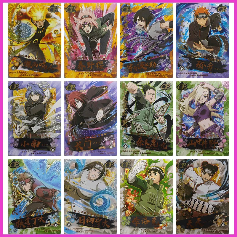 

Anime NARUTO Rare CP Refraction Foil Uzumaki Naruto Uchiha Sasuke Yahiko Konan Toys for boys Collectible Cards Birthday Present