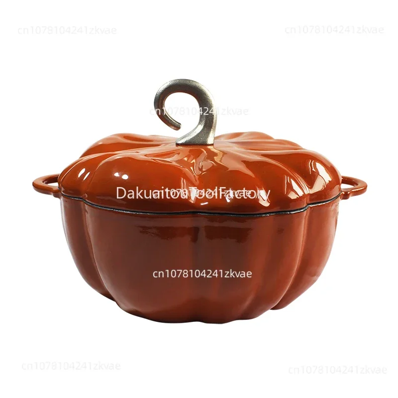 

New Enamel Cast Iron Pot Dutch Oven Cookware Design Pumpkin Creativity Coating Non Stick Casserole Pot with Lid