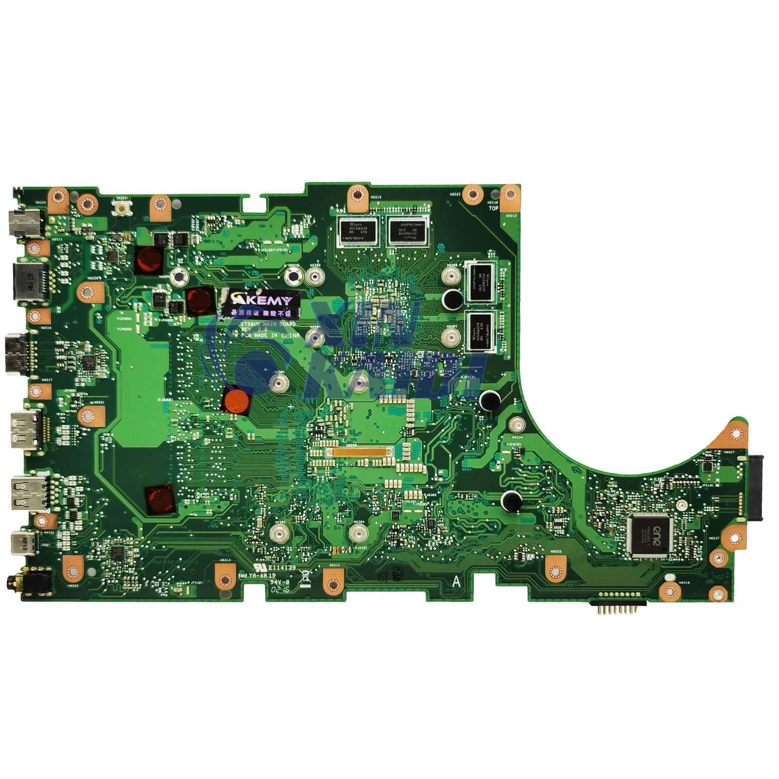 Imagem -05 - Placa-mãe do Portátil de Asus X756ux X756uj X756uv X756uqk X756ub X756uwk X756uxm i3 i5 i7 6o 7o Gen Gtx950 940mx 930mx