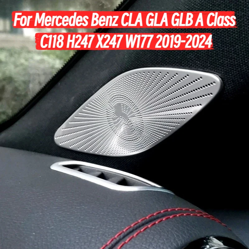 Car Door A Pillar Stereo Audio Speaker Cover Trim Decoration For Mercedes Benz CLA GLA GLB A Class C118 H247 X247 W177 2019-22