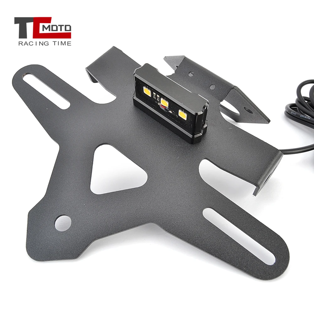 

Для Triumph Street Triple 765R 765RS 765 RS 2020-20205 аксессуары для мотоциклов хвост аккуратный задний держатель номерного знака со светодиодной подсветкой
