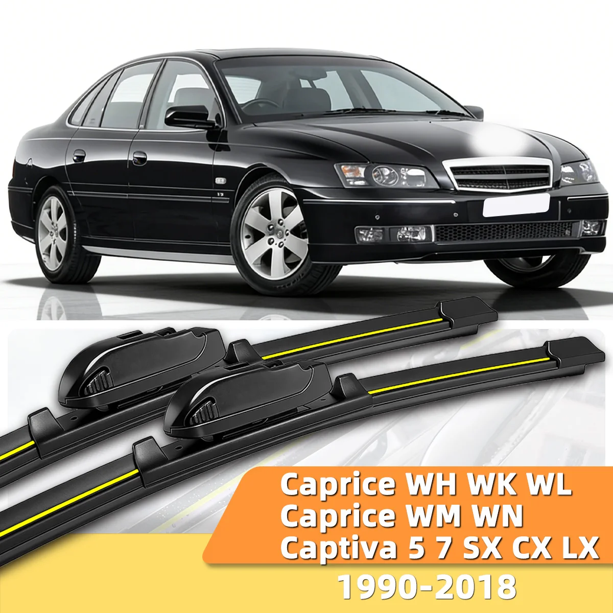 

2PCS Car Windshield Wiper Suitable For Holden Caprice WH WK WL Caprice WM WN Captiva 5 7 SX CX LX 1990-2018 Rubber Strip Wiper