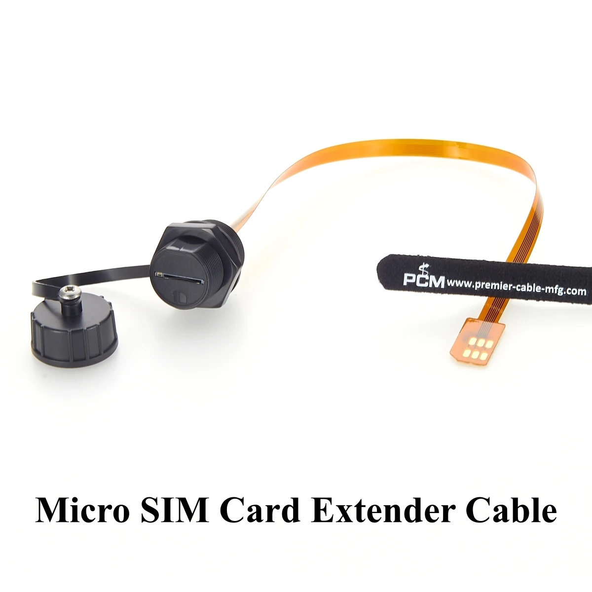 ​ Wodoodporny zestaw przedłużaczy Micro SIM Przedłużacz ​ Montaż panelowy Gniazdo karty SIM IP67 Obudowa zewnętrzna Elastyczna karta Micro-SIM