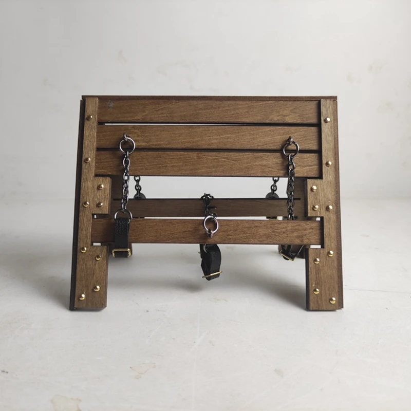 Handcrafted Wooden Triangle Pillory 1/12 Scale Mini Prop, Micro Scene Diorama Accessory for 6-inch Action Figure Display