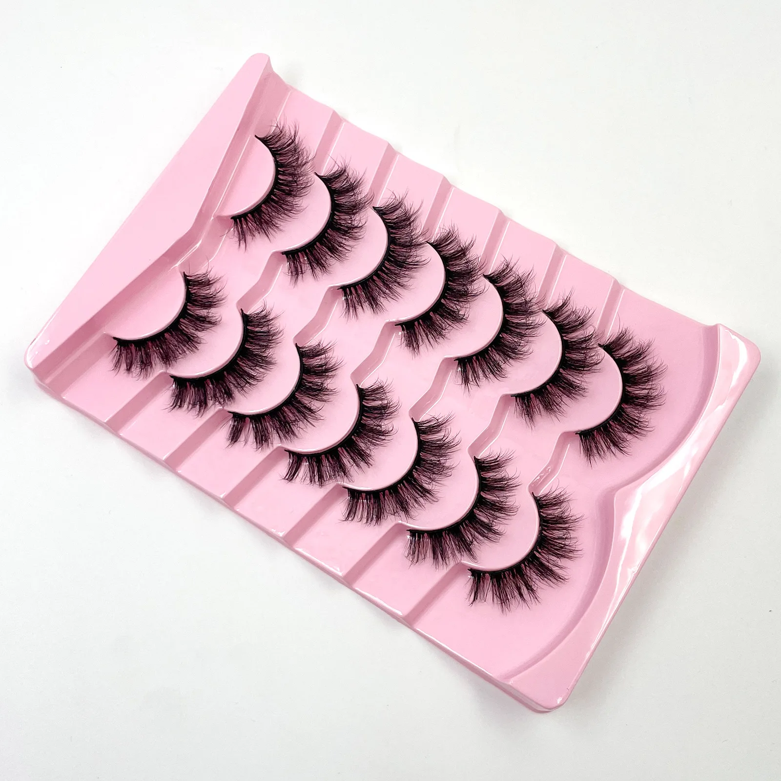 New 7 Pairs of Thick, 3D Simulation Mink Fur Fake Eyelashes Short, Dramatic Fake Eyelashes Wholesale Full Line Fake Eyelash Make