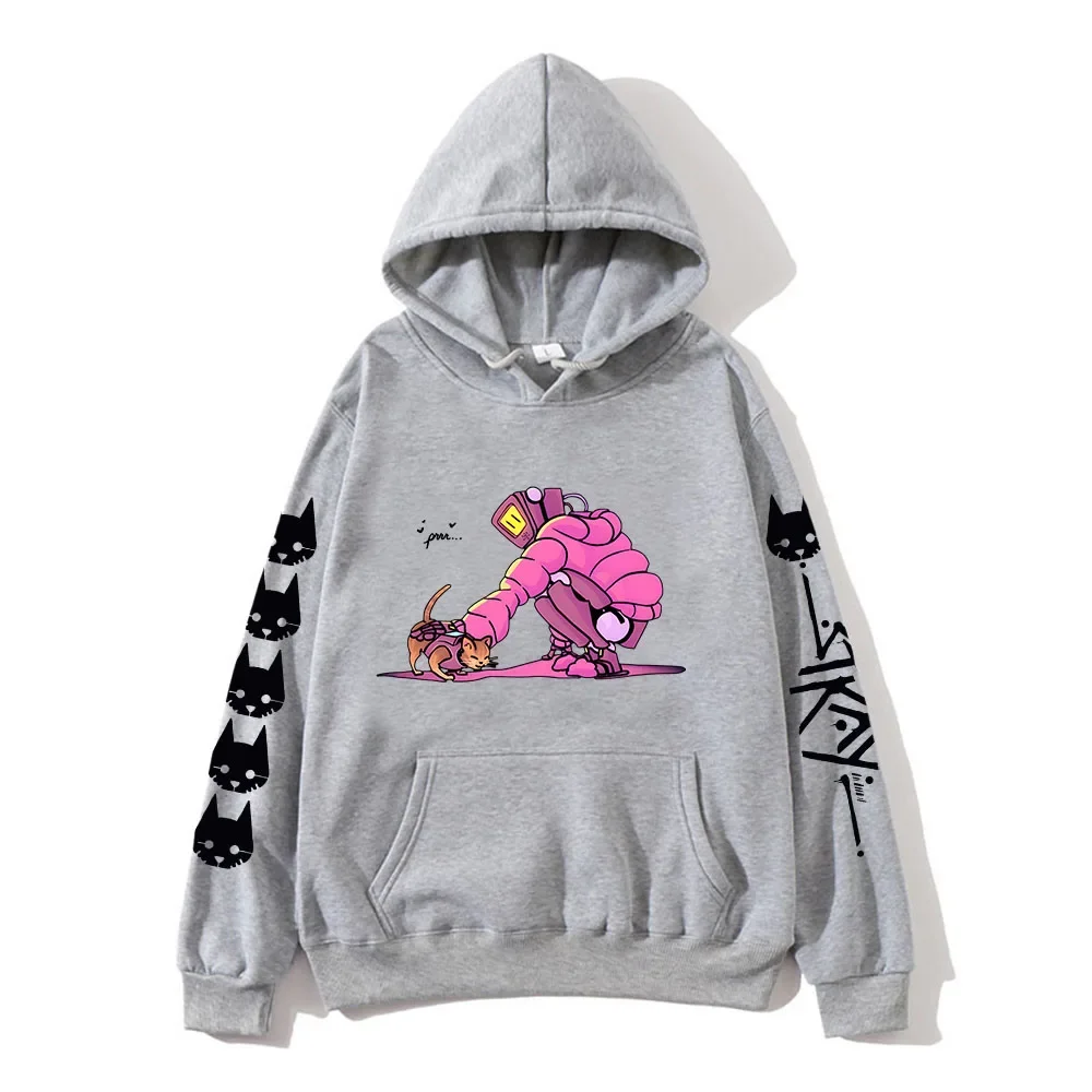 Stray Game Momo and Cat Cartoon Hoodies Men/Women StrayCat StrayMomo StrayGame Sweatshirts Long Sleeve Autumn/Winter Streetwear