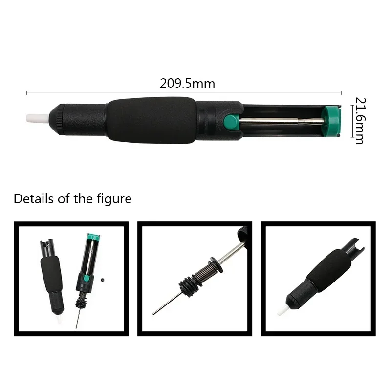 Aluminum Metal Desoldering Pump Suction Tin Gun Soldering Sucker Pen Removal Vacuum Soldering Iron Desolder Hand Welding Tools