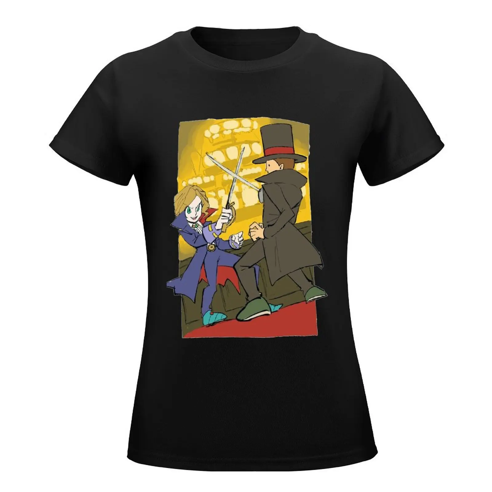 Professor Layton and the pandora's box T-Shirt shirts graphic tees plain Womens graphic t shirts