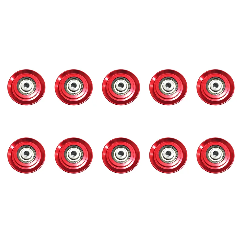 

B93B-10Pcs 73Mm Universal Aluminum Lift Heavy Load Bearing Pulley Wheel Cable Fitness Gym Equipment