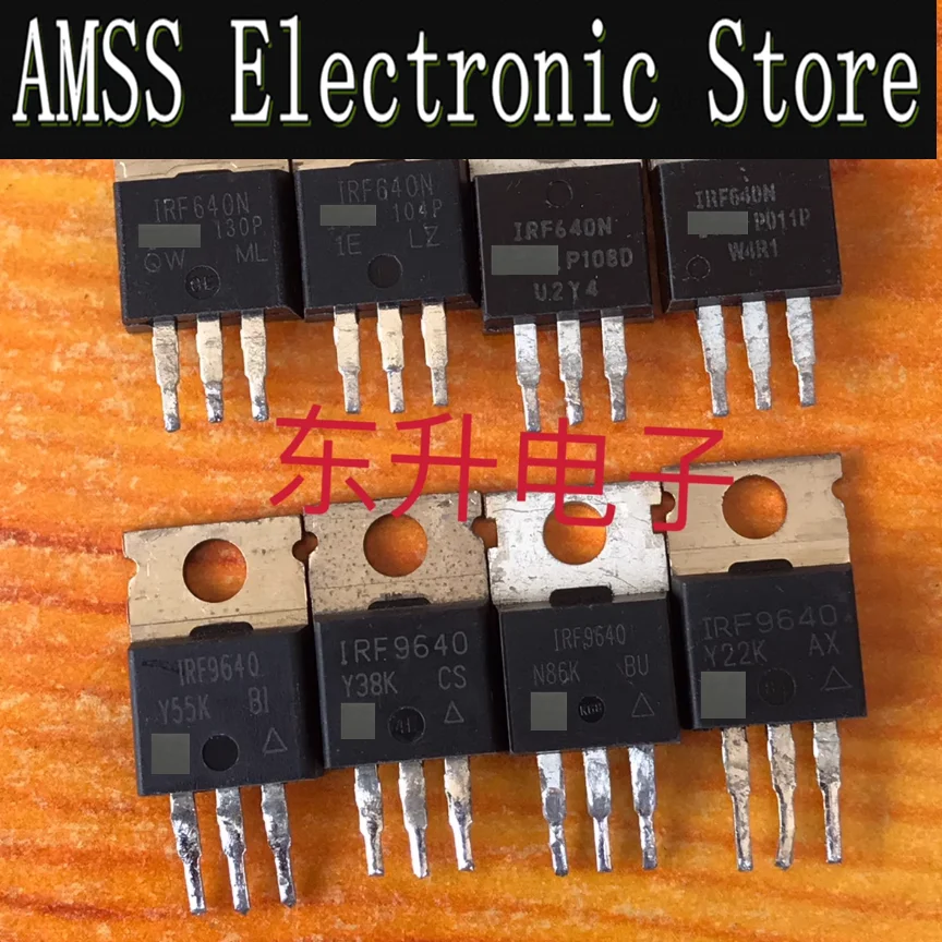 AMSS 10pcs/5pairs USED IRF9640 IRF9640N IRF640 IRF640N original word disassembly inspection qualified P-channel MOSFET TO-220